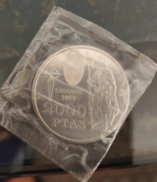 5 Monete da 2.000 Peseta in Argento