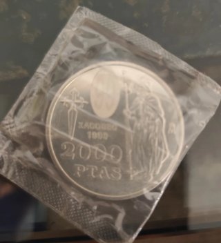 5 Monete da 2.000 Peseta in Argento