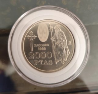 5 Monete da 2.000 Peseta in Argento