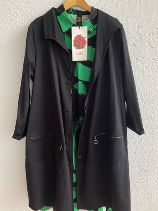 Abrigo Largo Negro 158C Talla XXL