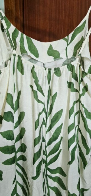 Mono largo crema, verde talla L
