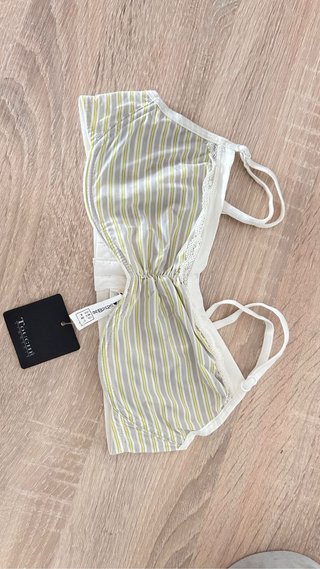 Conjunto lencero Touche verde y gris talla S