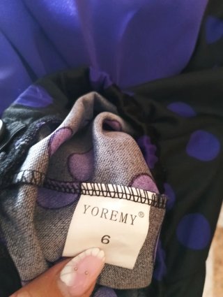Falda flamenca lunares morados talla 6