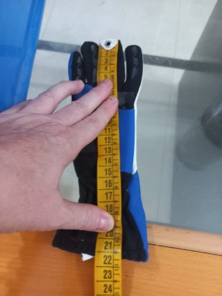 Guantes OMP KS-3 Azul y Blanco Talla 4 de niño