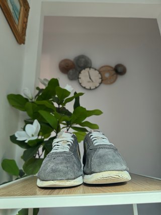 Zapatillas Nike Cortez Grises y Doradas