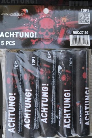 Pack 5 Petardos MAXSEM ACHTUNG! TOP1 Cada um de 5g