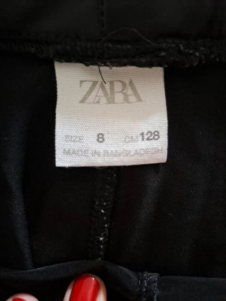 Leggings Efecto Piel Negros Zara 8 años (128 cm)