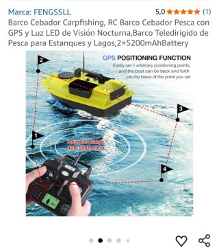 Barco cebador pesca GPS 400-500M