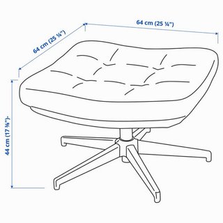 Sillón Havberg con Reposapiés Negro