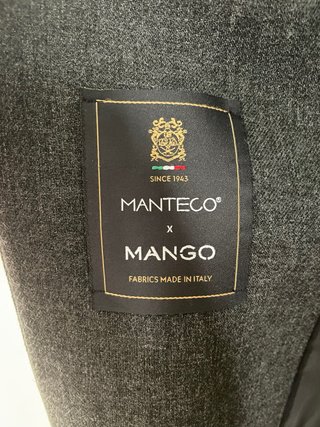 Abrigo de lana gris Mango