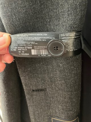 Abrigo de lana gris Mango