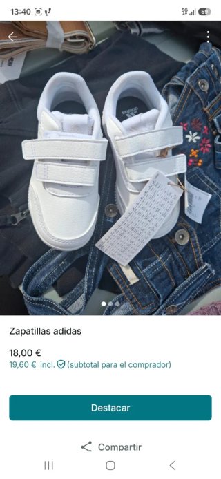 Zapatillas adidas Blancas talla 24