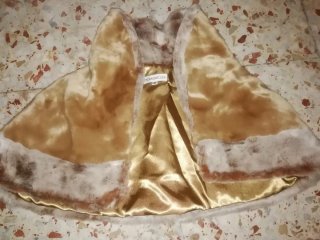 Chaleco mujer años 2000 marrón y dorado