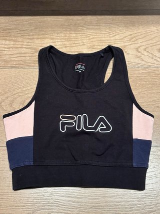 Top Fila Negro y Rosa Mujer Talla XS