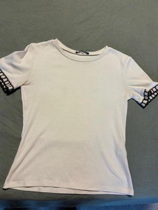 Blusa Zara blanca con detalle