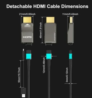 Cable HDMI 8K Fibra Óptica RUIPRO 5M