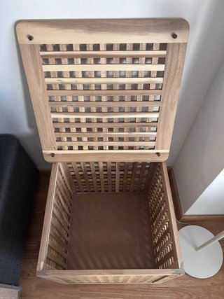 Mesa Auxiliar IKEA de Madera con Almacenaje