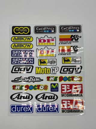 Lámina Pegatinas A4 Moto GP K&N Arrow Durex