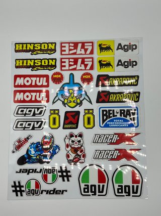Lámina Pegatinas A4 Moto