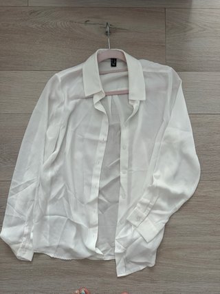 Camisa Blanca de Manga Larga