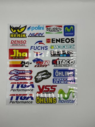 Lámina Pegatinas A4 Moto Racing