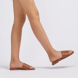 Sandalias Planas de Mujer con Tiras Talla 43