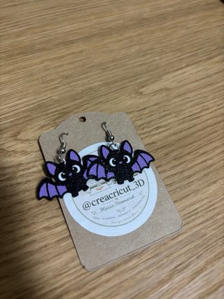 Pendientes de Murciélago para Halloween