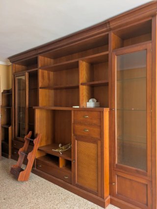 Mueble TV / Librería Madera y Cristal
