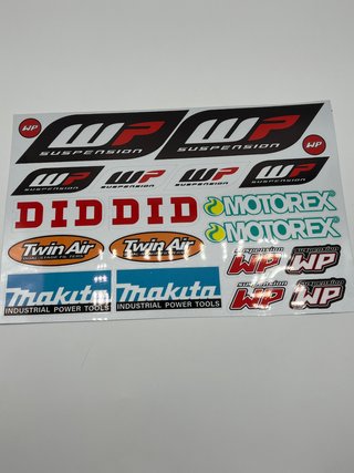 Lámina Pegatinas A4 Moto WP, DID, Motorex