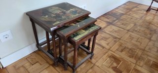 Set de 3 Mesas Nido de Madera
