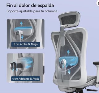 Silla Oficina Ergonómica Malla Soporte Lumbar
