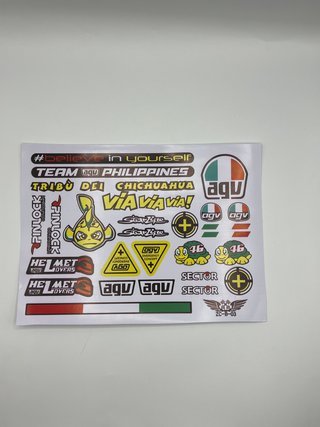 Lámina A4 Pegatinas Moto AGV Valentino