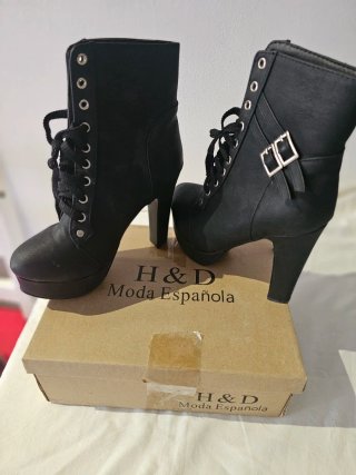 Botines H&D Moda Española Negros Talla 36