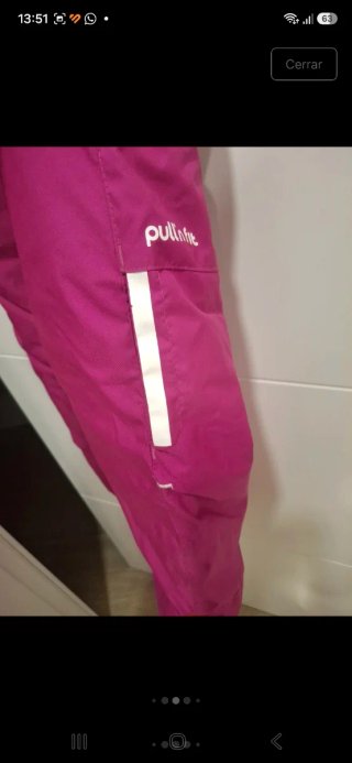 Pantalón de esquí rosa talla 10 años