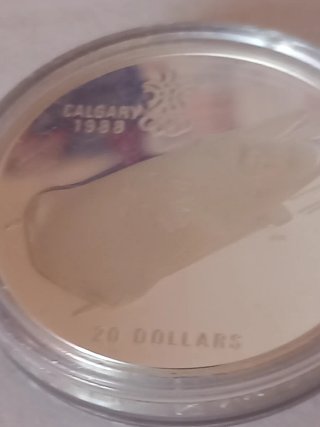 Moneda Canadá 20 Dollari 1985 Argento