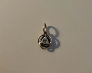 Charm Pandora Círculo Infinito Azul Plata