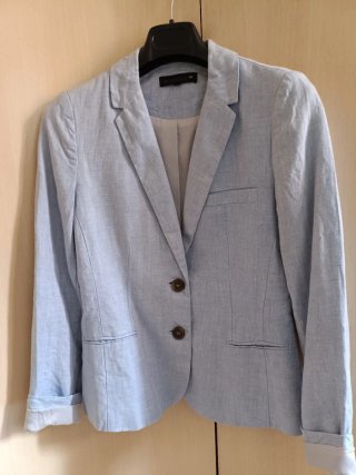 Americana azul lino