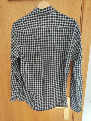 Camisa Pedro del Hierro cuadros blanco y negro
