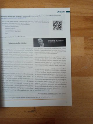 Lengua castellana y literatura, 1 BACH