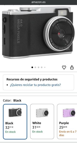 Cámara de fotos digital compacta