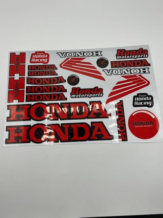 Lámina Pegatinas Honda A4 Moto