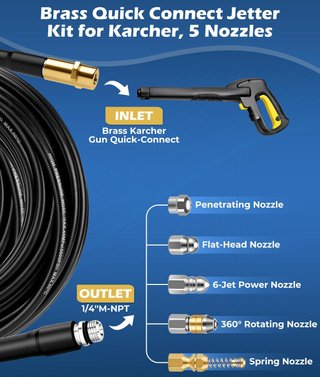 NUEVA Manguera Desatascadora 35 m para K2-K7