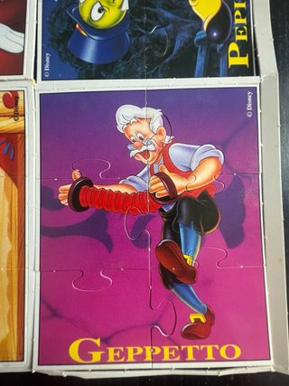 Set de 4 Puzzles Disney Pinocho VINTAGE