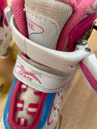 Patines de niña rosas y blancos T 31/34