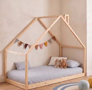 Cama Infantil Estructura Casita 90x190
