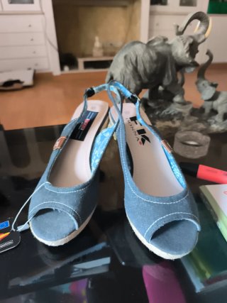 Zapatos Altos Donna Azules