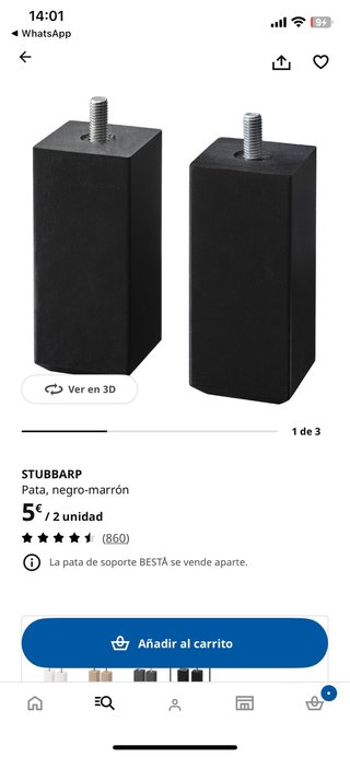Mueble TV Besta Nogal con Patas