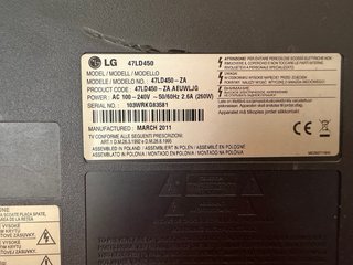 Televisor LG 47LD450-ZA (PARA PIEZAS O REPARACIÓN