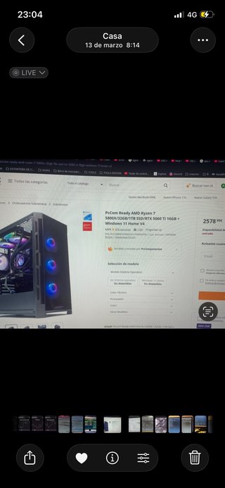 Pc Gaming Ryzen 7 5800X/32GB/RTX 5060ti 16GB