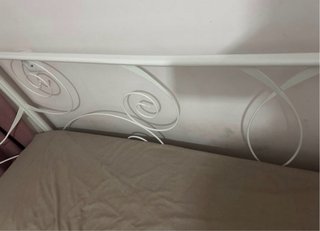Cama nido 90 cm metal blanca